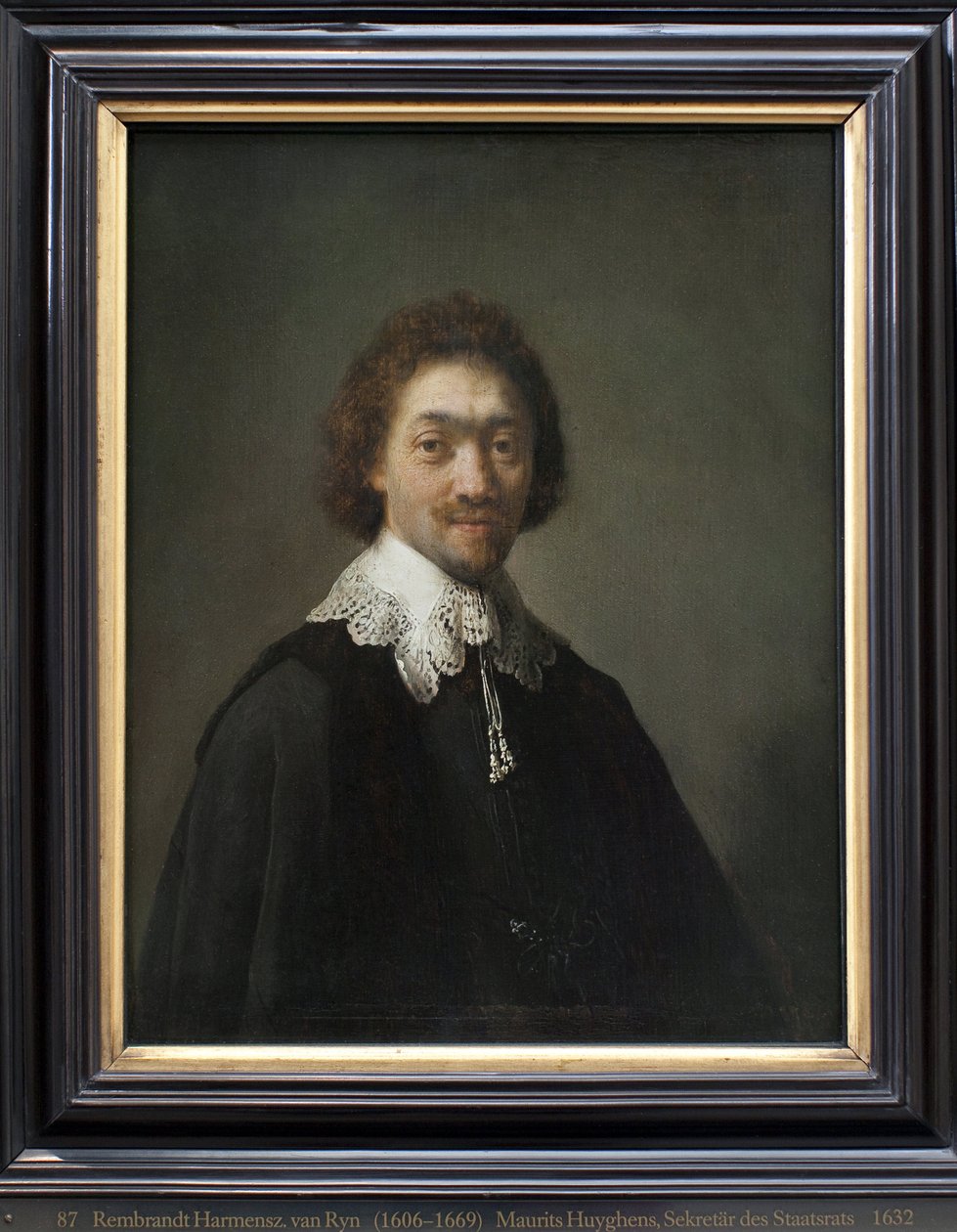 Maurits Huygens, udenrigsminister i Lahaye (Holland). Maleri af Harmensz van Rijn Rembrandt (1606-1669), olie på træ af Rembrandt van Rijn