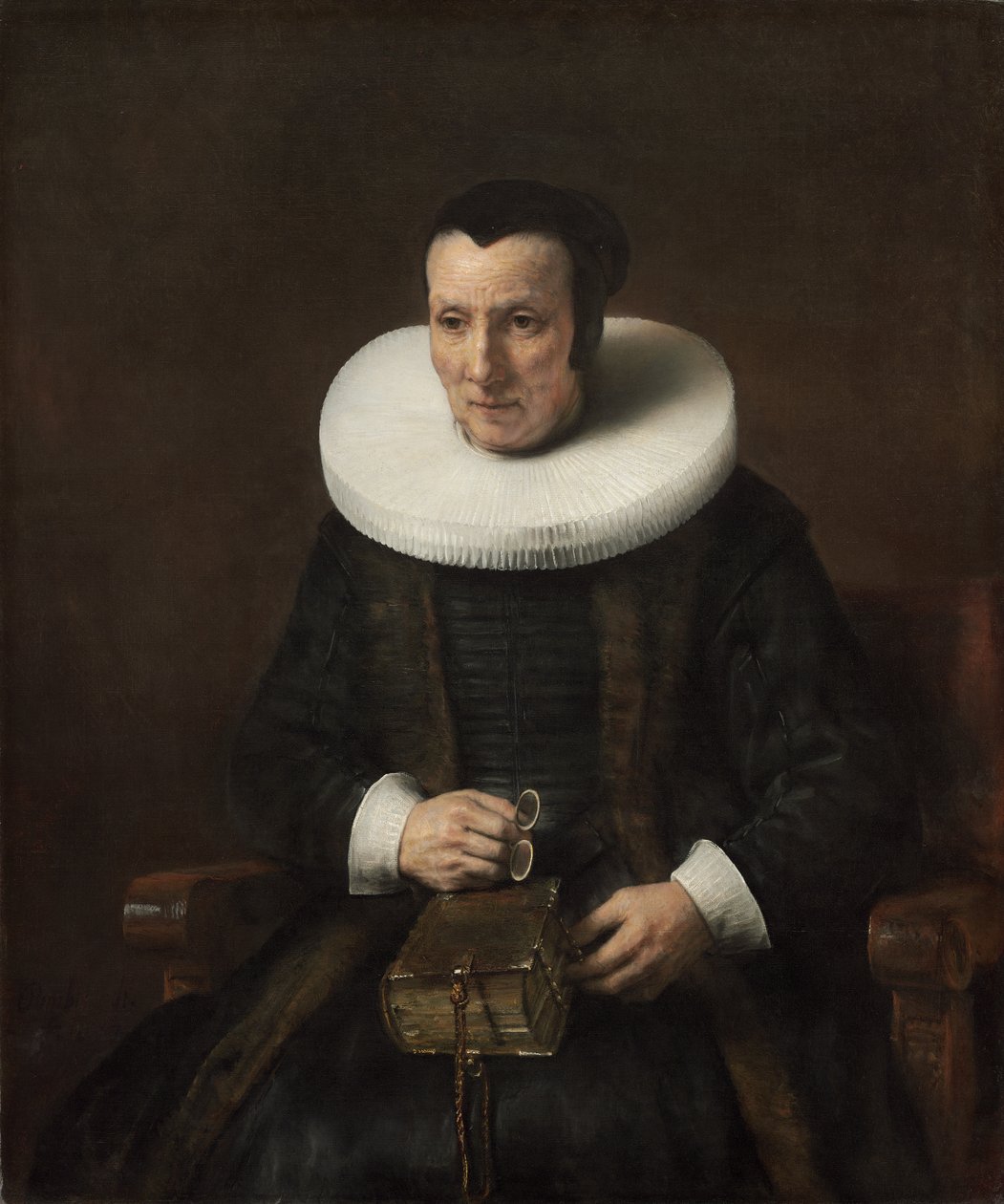 Gammel dame med en bog, 1647 af Rembrandt van Rijn