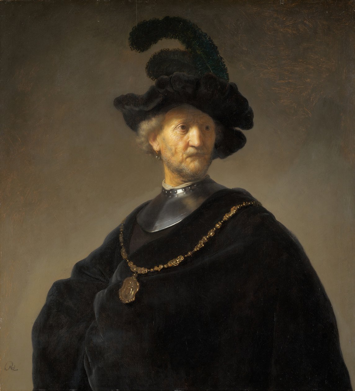 Gammel mand med en guldkæde, 1631. af Rembrandt van Rijn