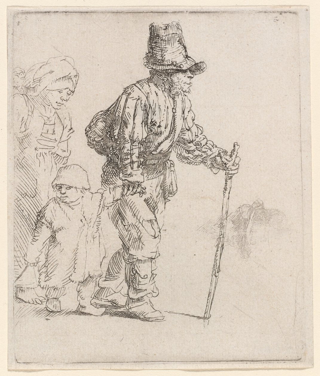Bondefamilie på Vagabonden af Rembrandt van Rijn