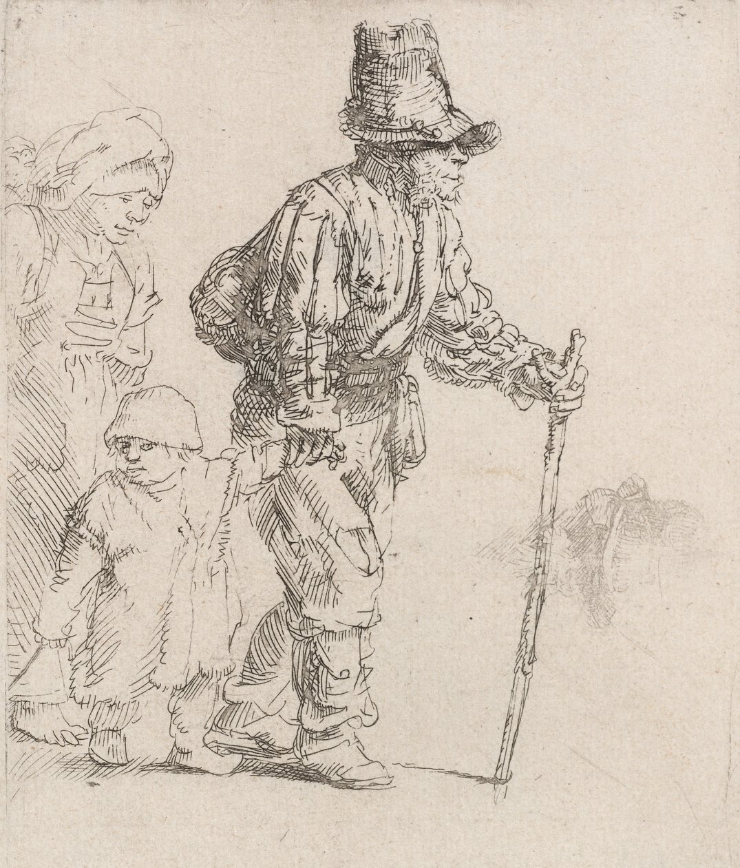 Bondefamilie på Vagabonden, ca. 1652. af Rembrandt van Rijn