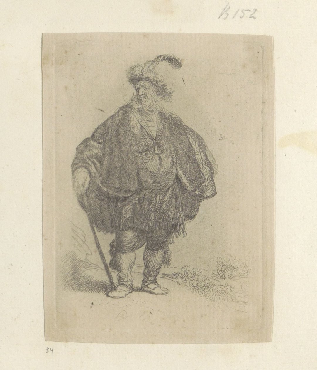 Perzisk mand Samling af 85 originale tryk (serietitel) af Rembrandt van Rijn
