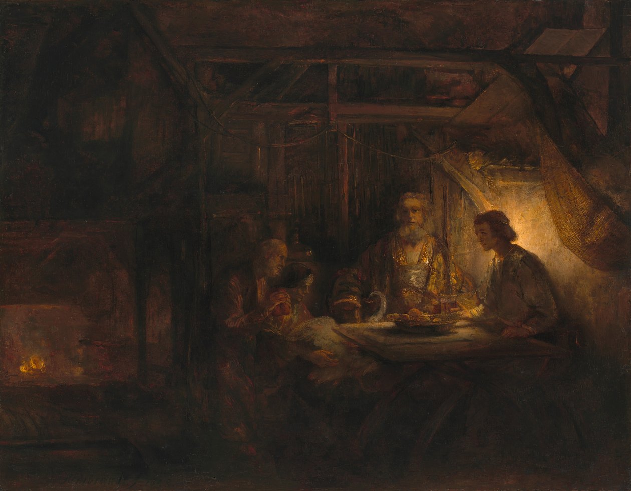 Filemon og Baucis, 1658. af Rembrandt van Rijn