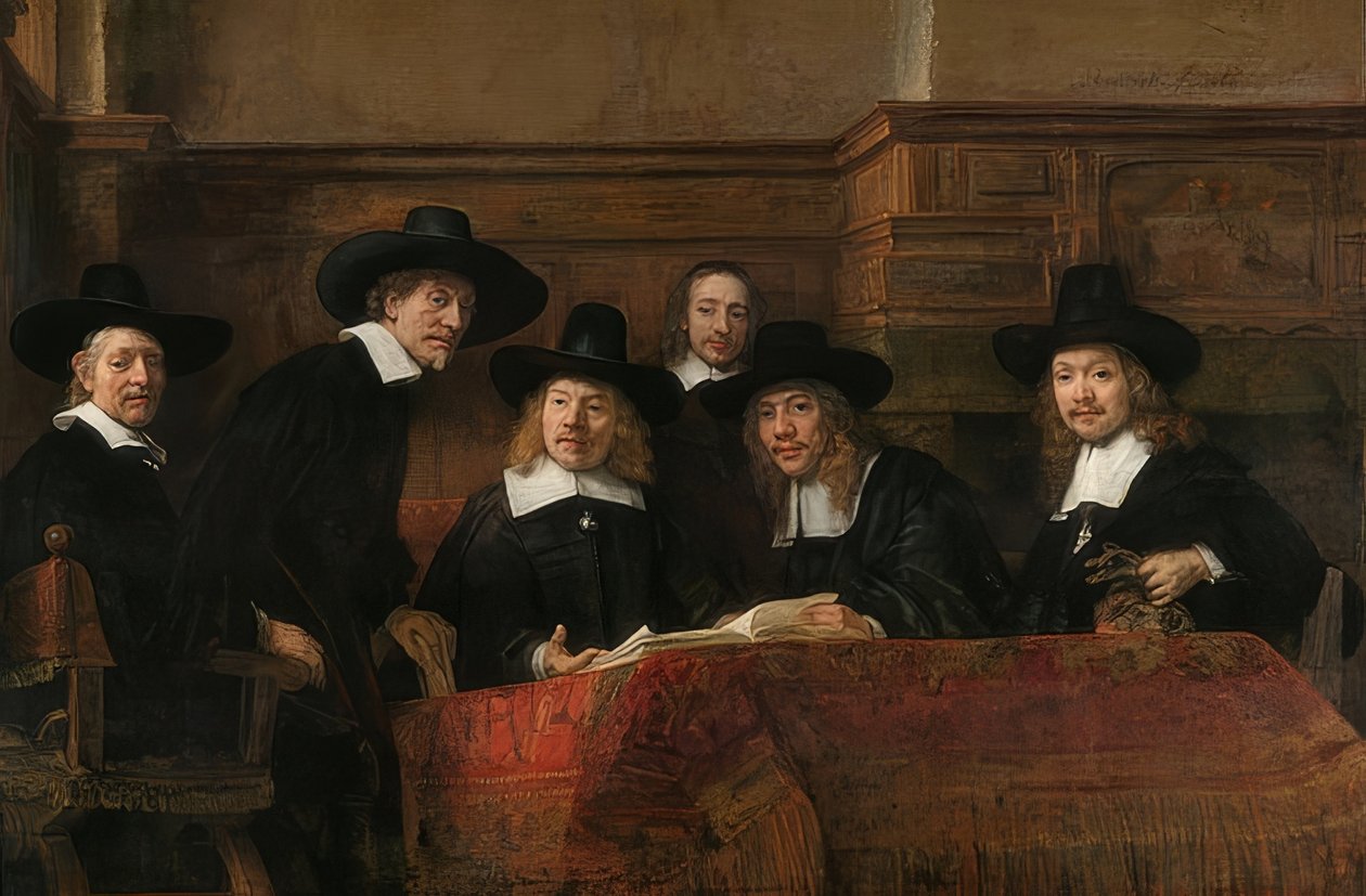 Portræt af lederen af ​​klædemagerlauget i Amsterdam. 1662 af Rembrandt van Rijn