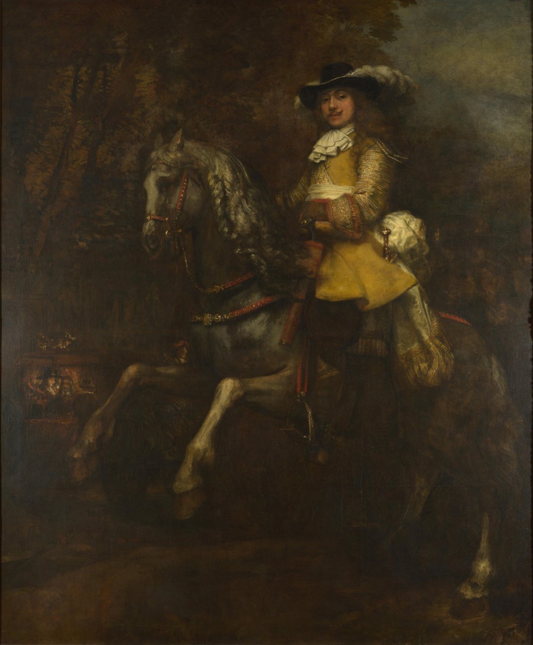 Portræt af Frederick Rihel til hest, ca 1663 af Rembrandt van Rijn