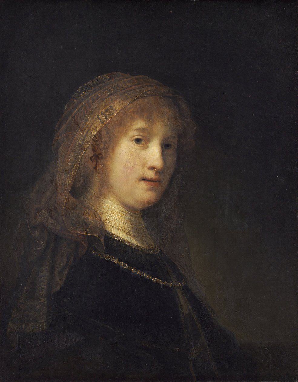 Portræt af Saskia van Uylenburgh af Rembrandt van Rijn