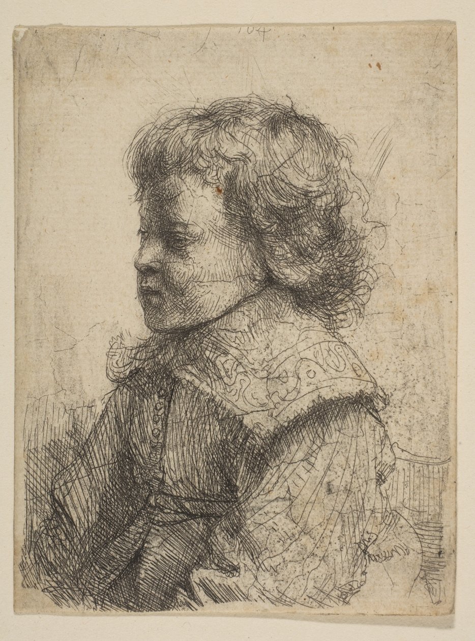 Portræt af en dreng, i profil, 1641. af Rembrandt van Rijn