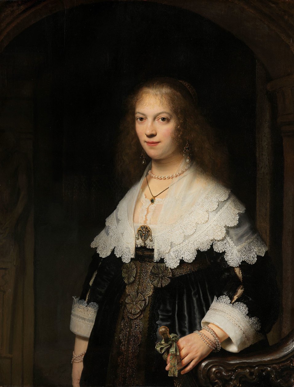 Portræt af en kvinde, muligvis Maria Trip Portræt af en kvinde, muligvis Maria Trip af Rembrandt van Rijn