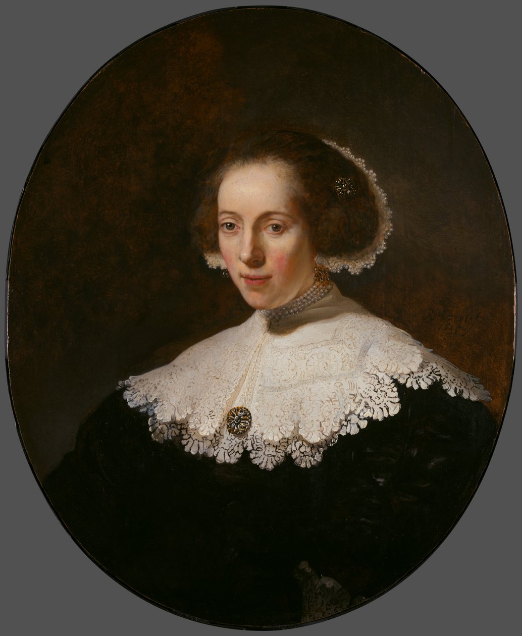 Portræt af en kvinde, ca. 1632-35 af Rembrandt van Rijn