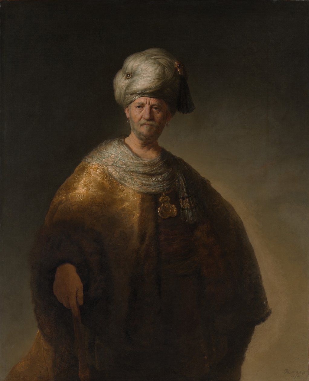 Portræt af en orientalsk mand, Den ædle slave, 1632 af Rembrandt van Rijn