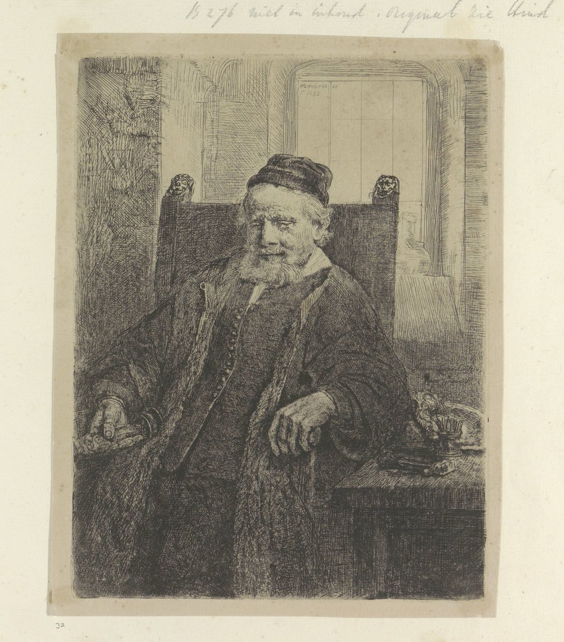 Portret van de goudsmid Jan Lutma Samling af 85 originale tryk (serietitel) af Rembrandt van Rijn