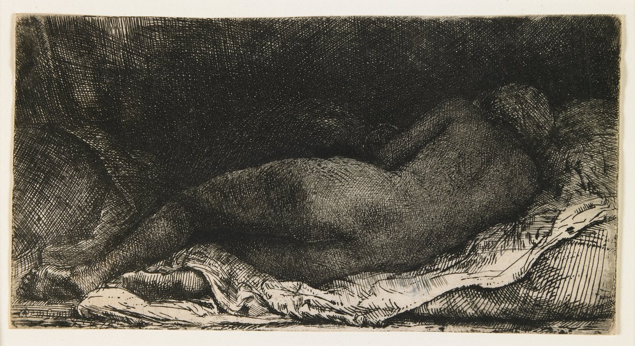 Liggende kvinde af Rembrandt van Rijn