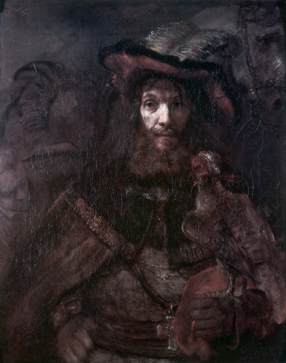 Rytter med en falk af Rembrandt van Rijn