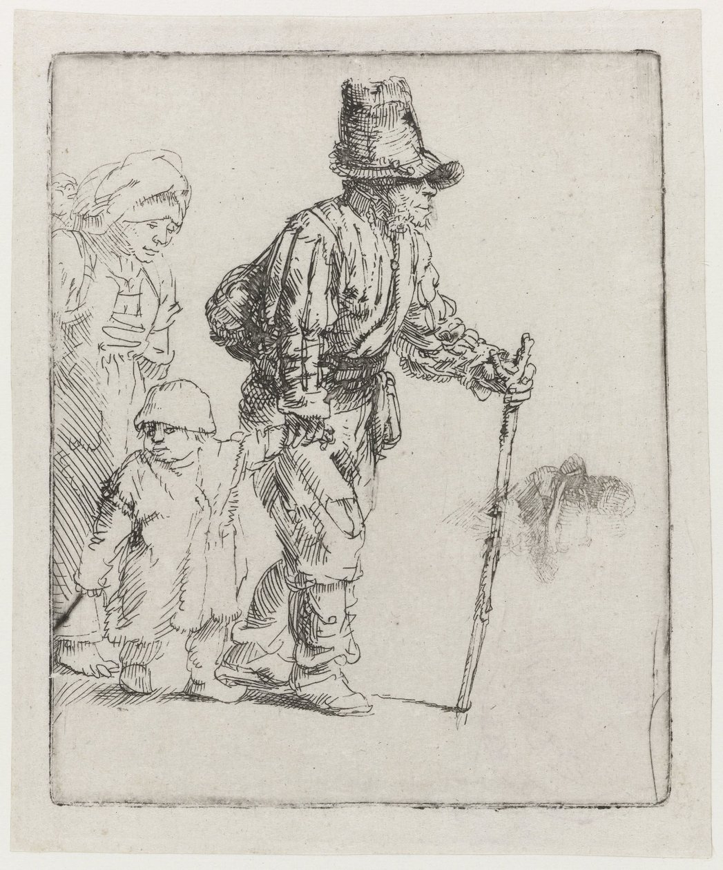 En omrejsende bondefamilie af Rembrandt van Rijn