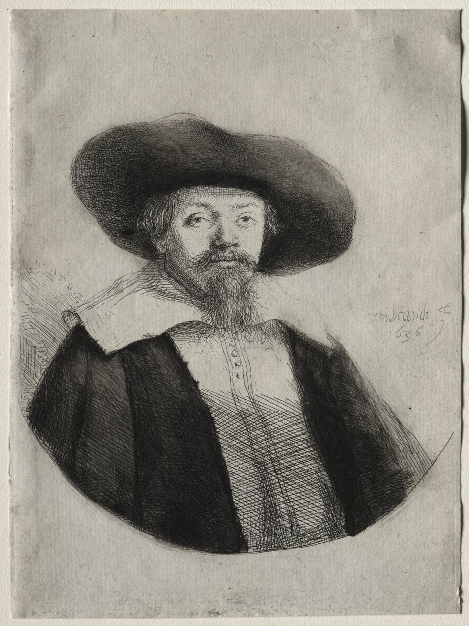 Samuel Manasseh Ben Israel, 1636. af Rembrandt van Rijn