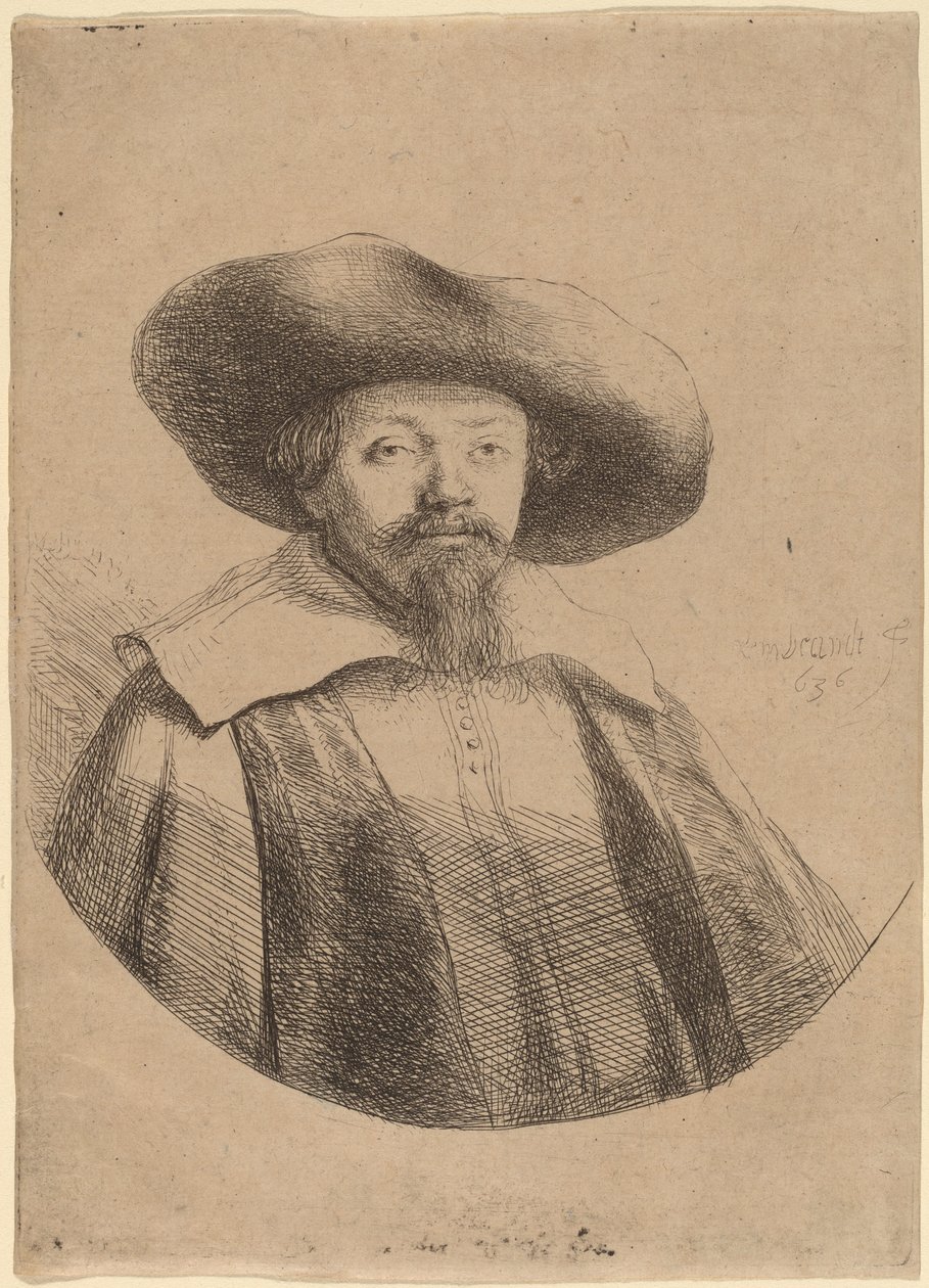 Samuel Menasse ben Israel af Rembrandt van Rijn