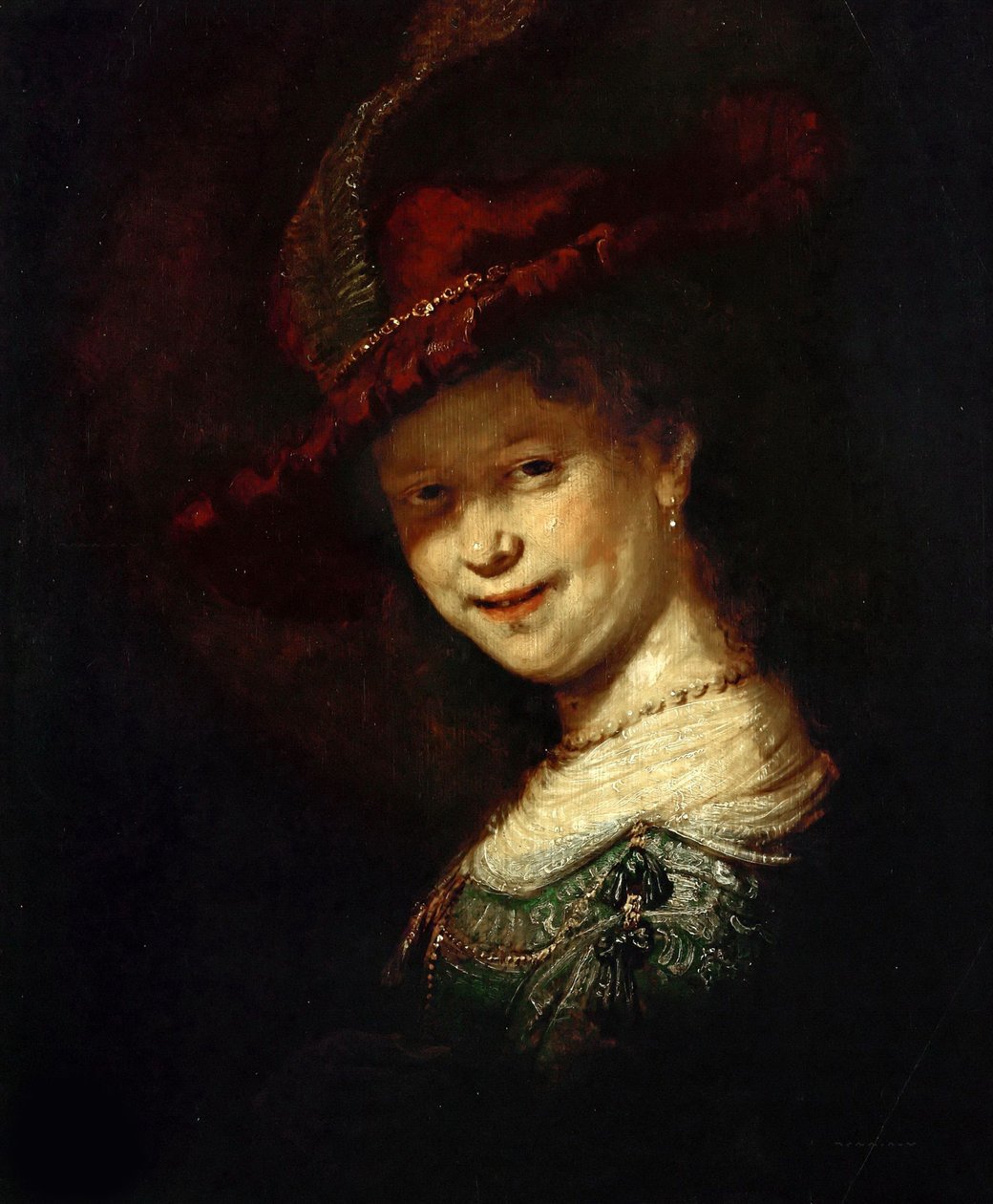 Saskia van Uylenburgh som pige, 1633. af Rembrandt van Rijn
