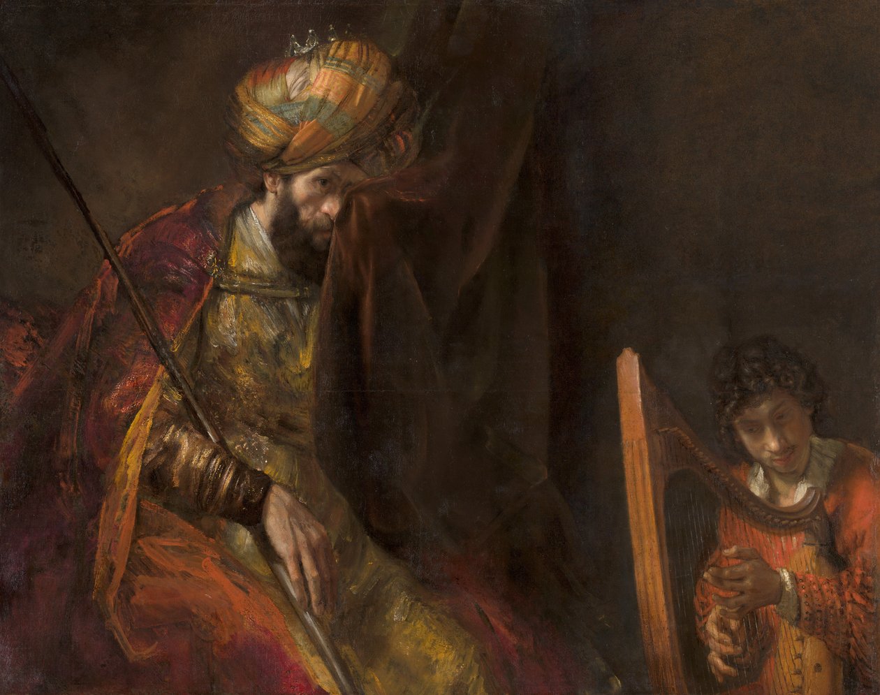 Saul og David, ca 1655-1658. af Rembrandt van Rijn