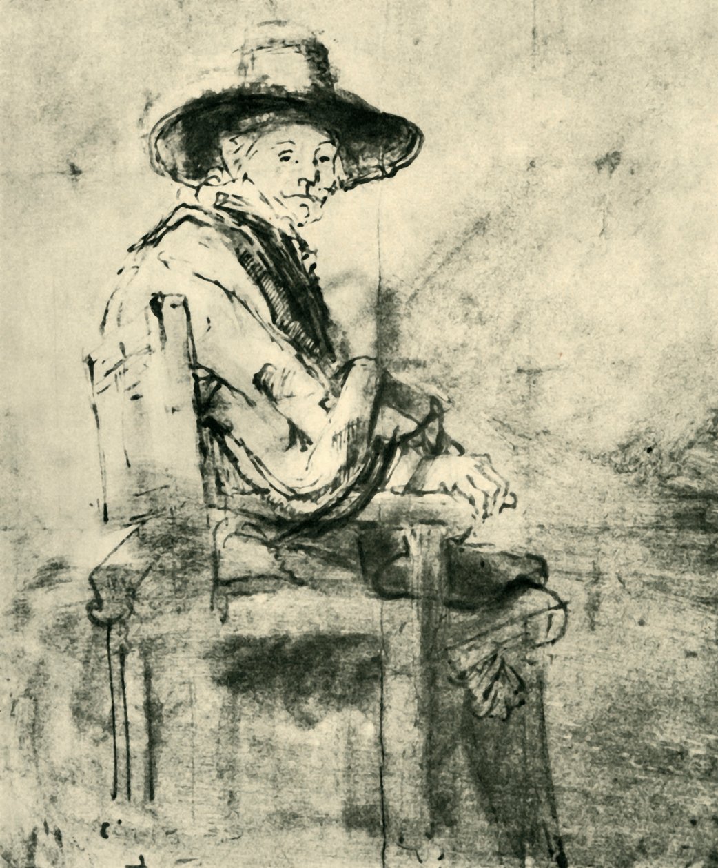 Siddende syndiker: Jacob van Loon, ca. 1661-1662, 1943. af Rembrandt van Rijn