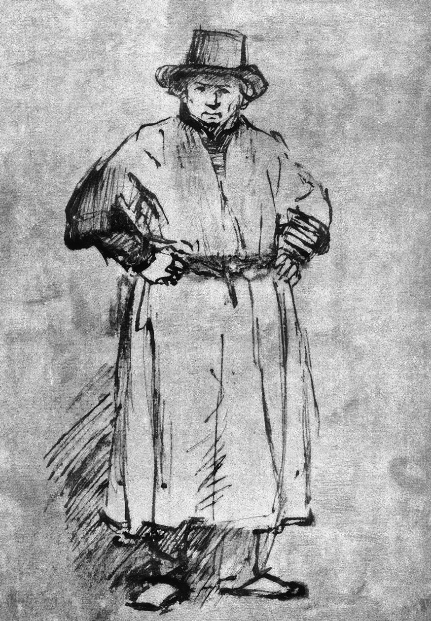Selvportræt i en malerfrakke af Rembrandt van Rijn
