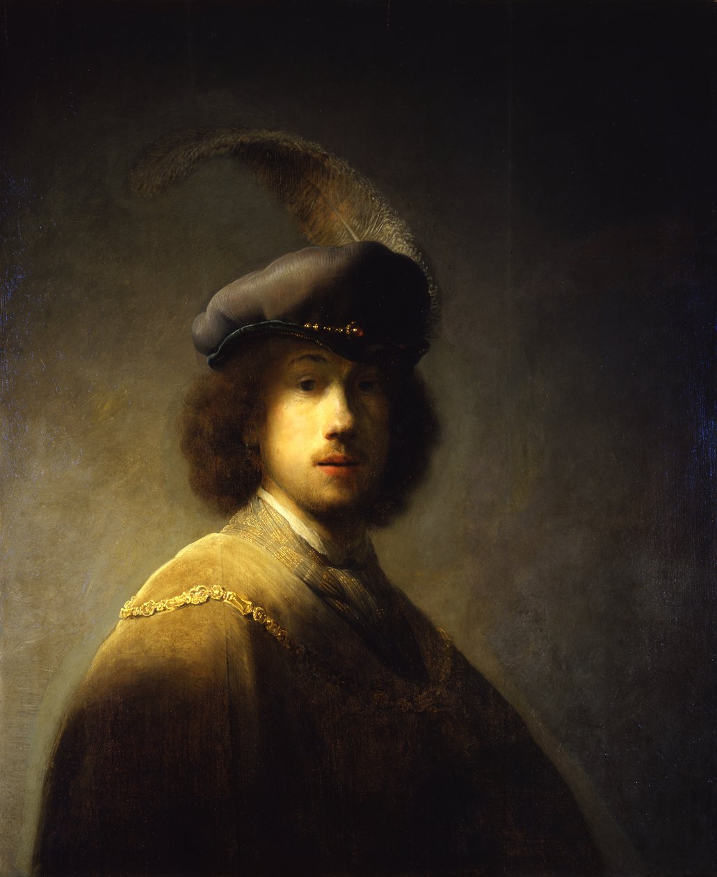 Selvportræt, 23 år, 1629 af Rembrandt van Rijn