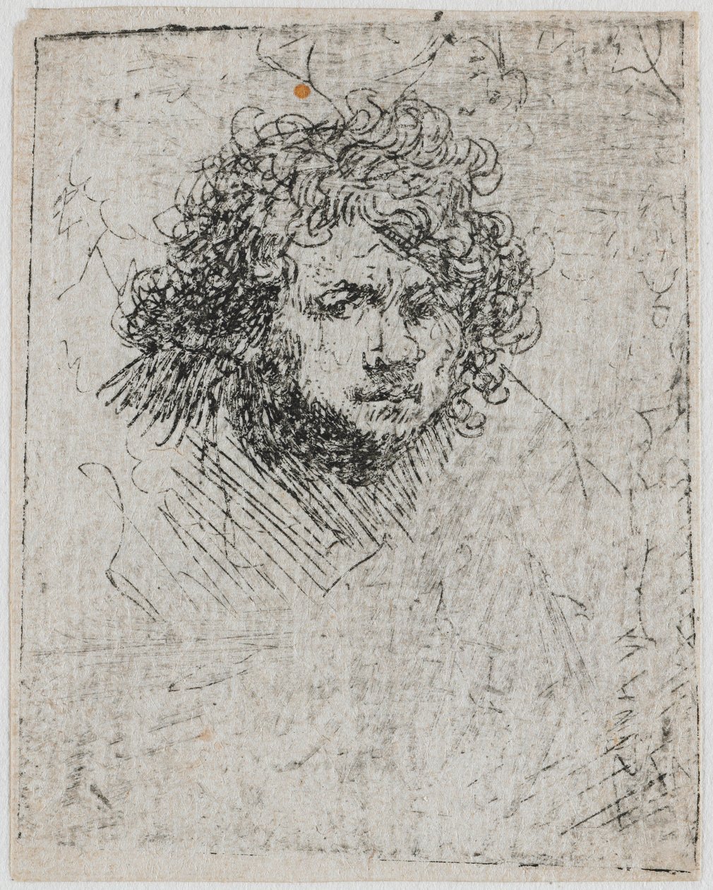 Selvportræt, ca 1626-1629. af Rembrandt van Rijn