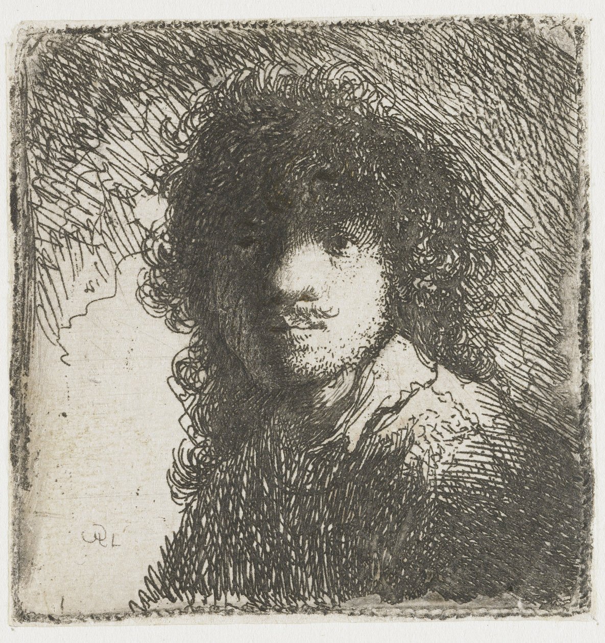Selvportræt, ca 1627. af Rembrandt van Rijn