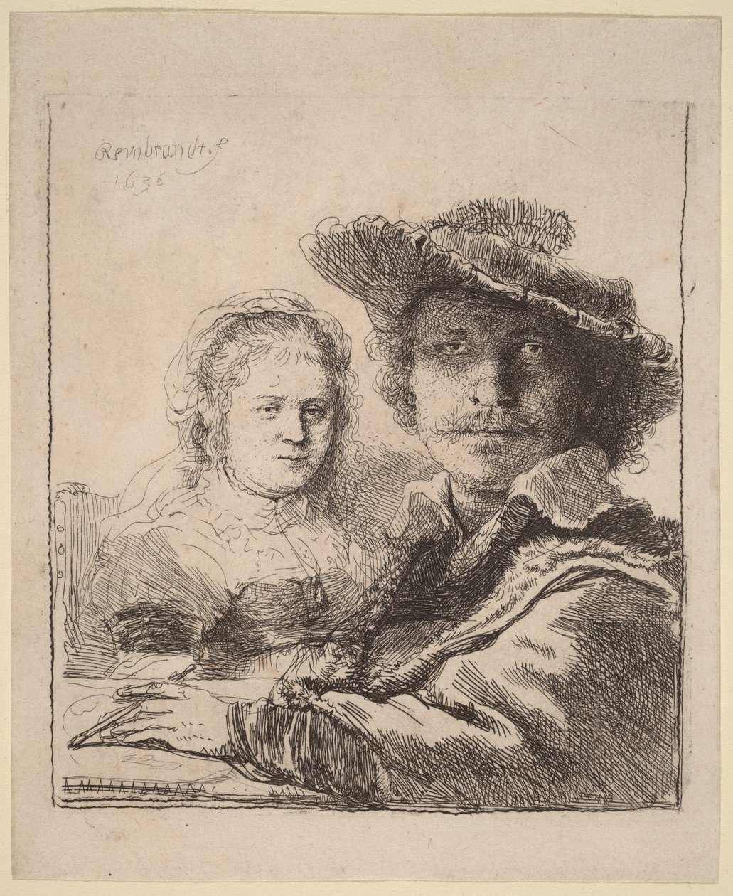 Selvportræt med Saskia af Rembrandt van Rijn