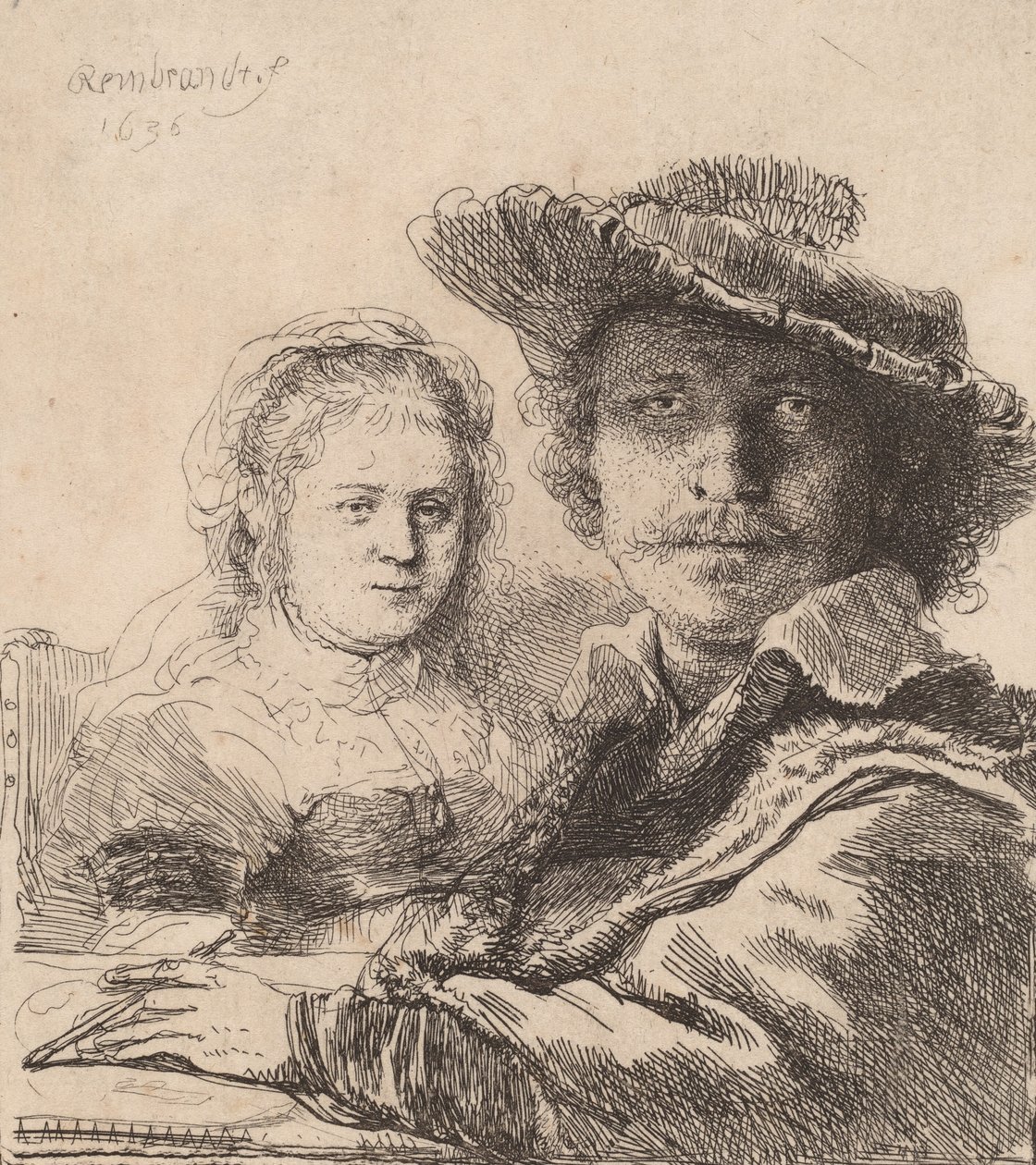 Selvportræt med Saskia, 1636. af Rembrandt van Rijn