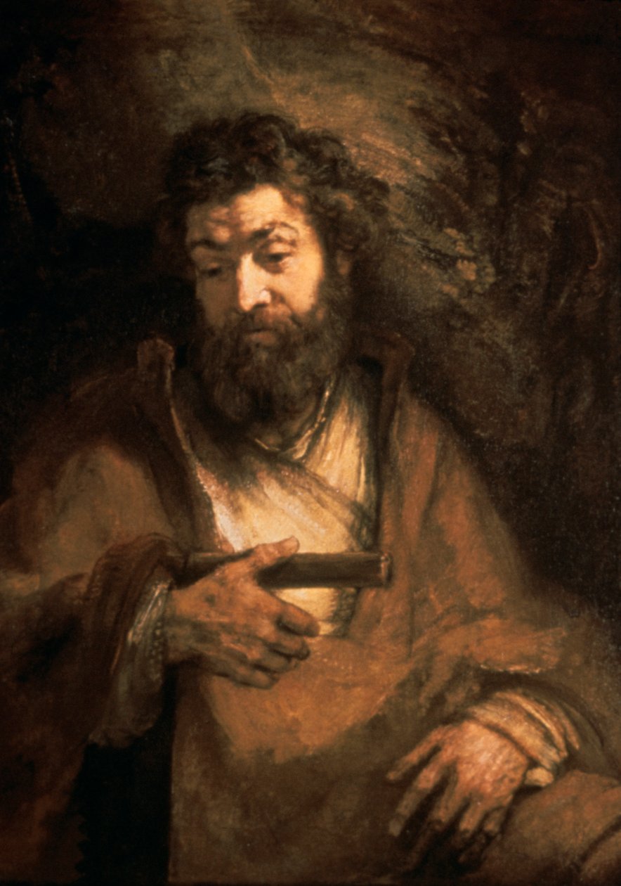 Apostlen Simon, 1600-tallet af Rembrandt van Rijn