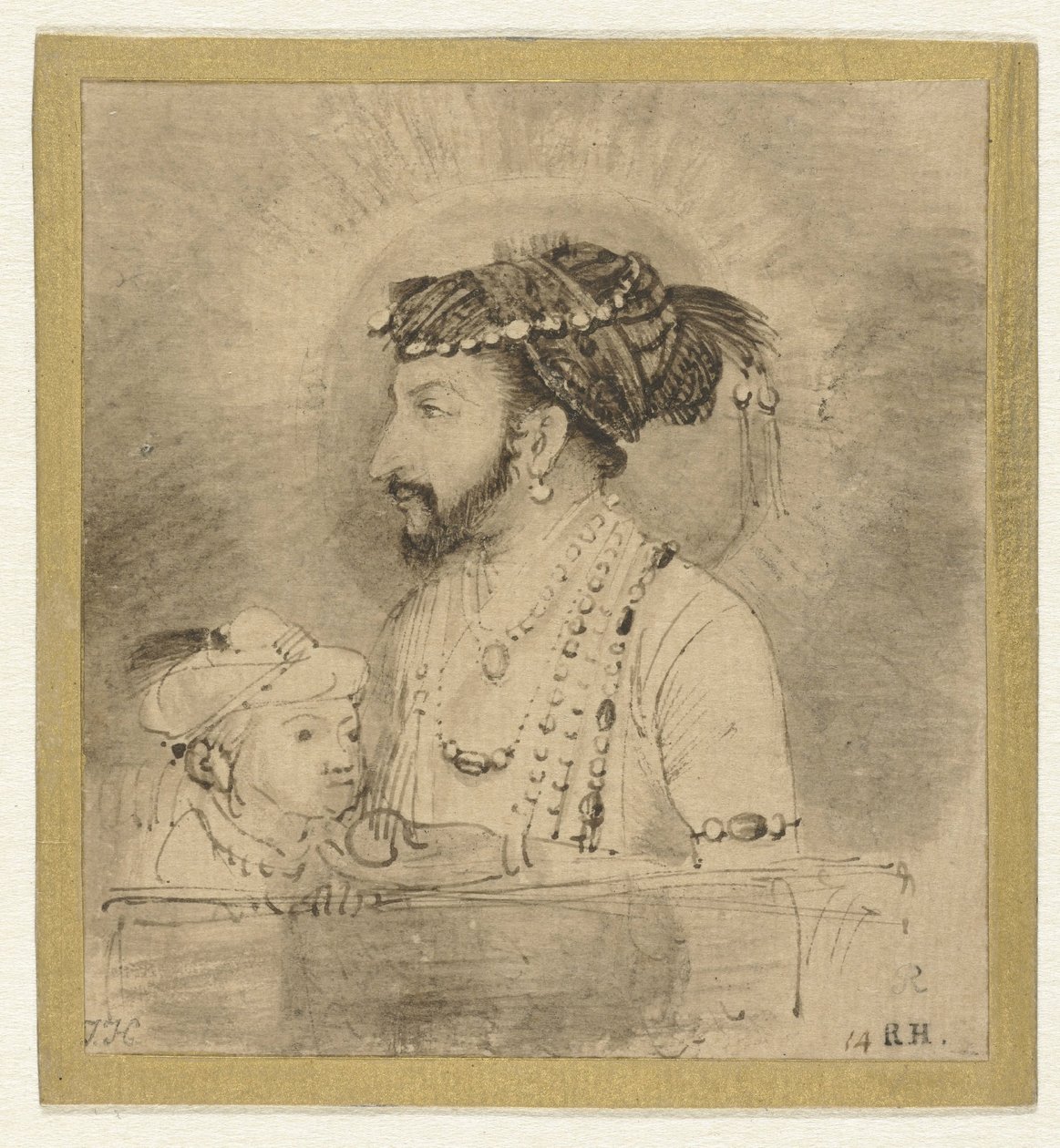 Shah Jahan og hans lille søn af Rembrandt van Rijn