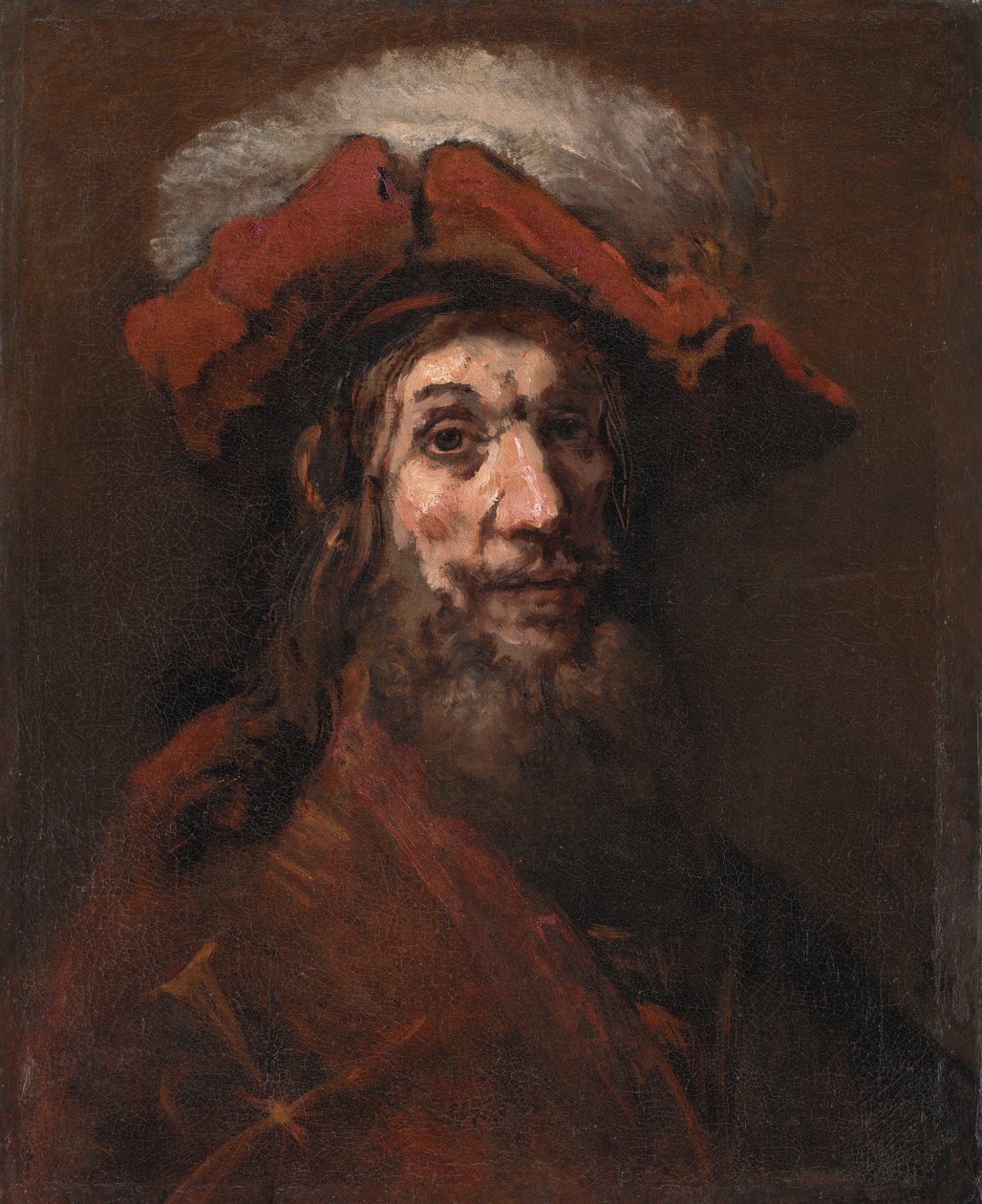 Skitse til Ridderen med Falken, kendt som "Korsfareren" af Rembrandt van Rijn