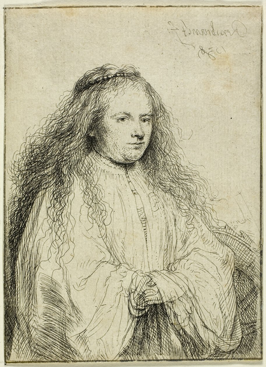 St Catherine (Den lille jødiske brud) af Rembrandt van Rijn