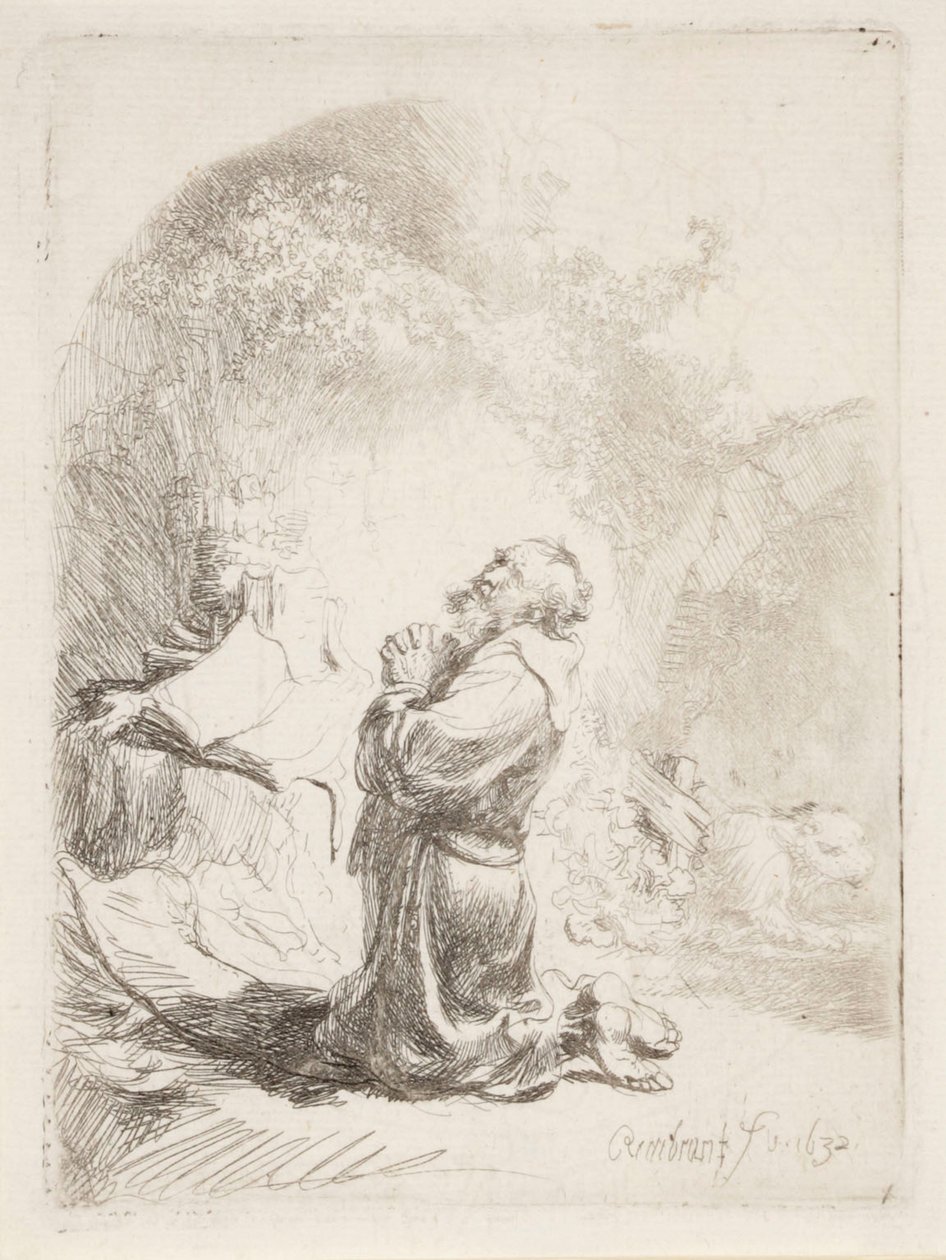 Den hellige Hieronymus i bøn af Rembrandt van Rijn