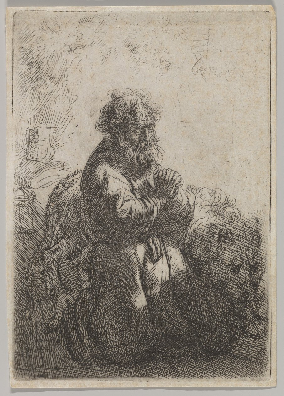 Sankt Hieronymus i bøn, 1635. af Rembrandt van Rijn