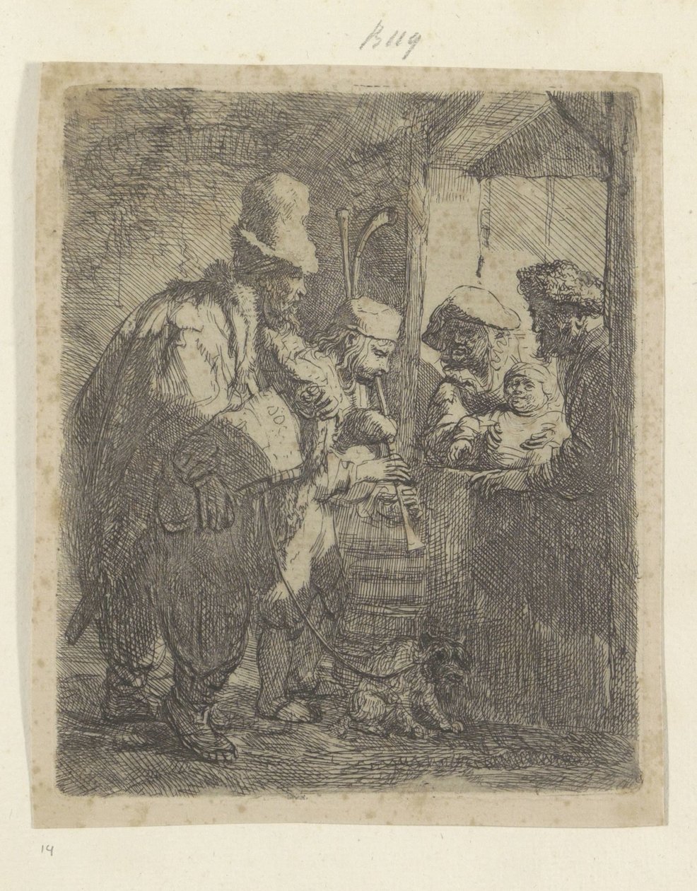 Straatmuzikanten Samling af 85 originale tryk (serietitel) af Rembrandt van Rijn