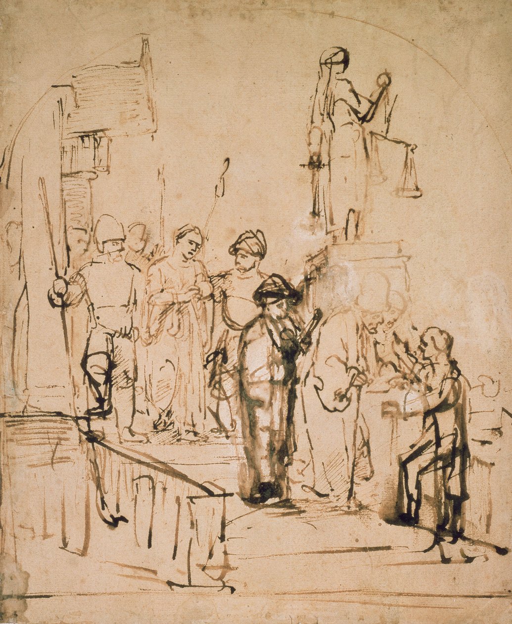 Susanna bragt til dom, 1600-tallet af Rembrandt van Rijn