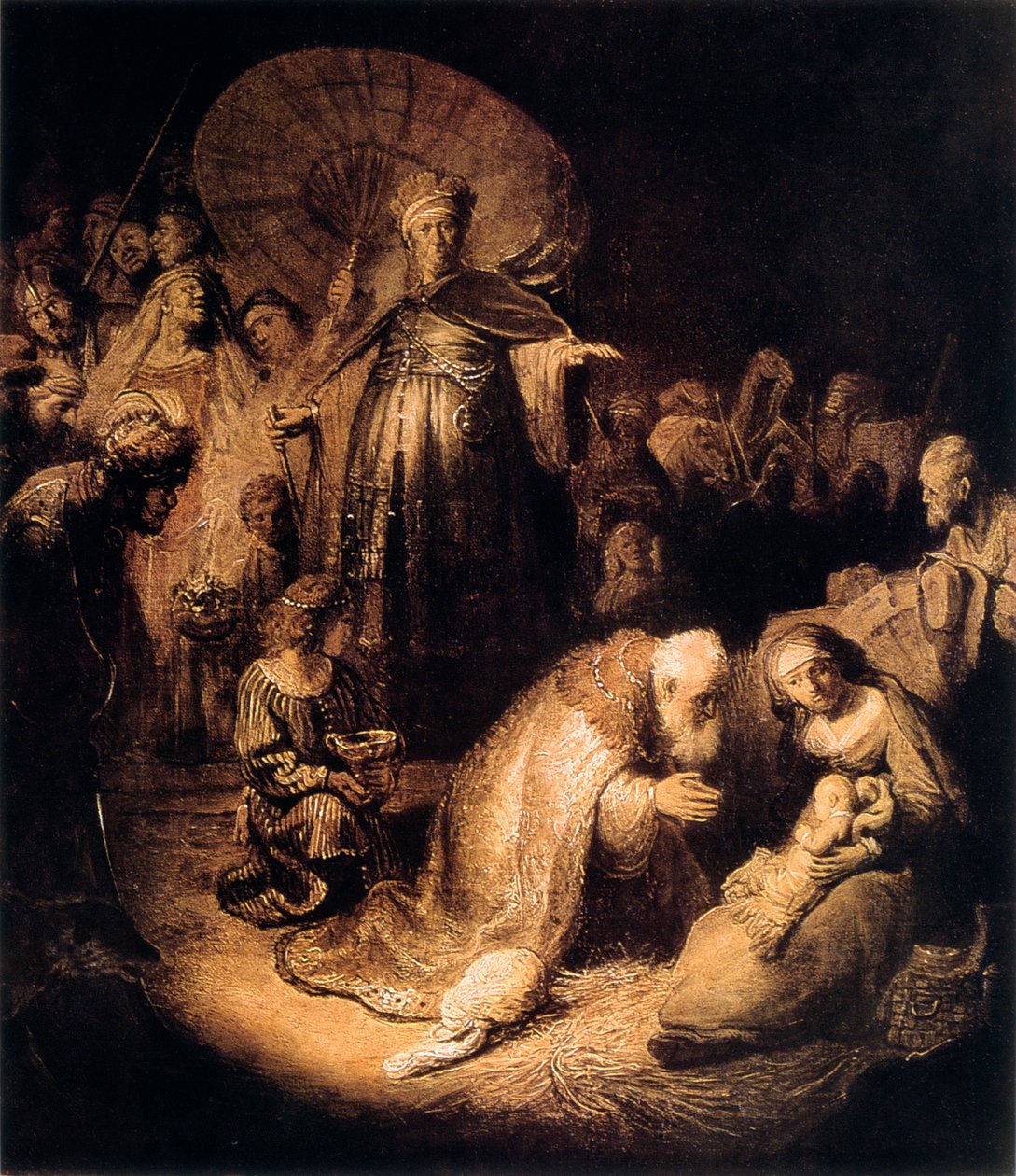 Magiernes tilbedelse, 1632 af Rembrandt van Rijn