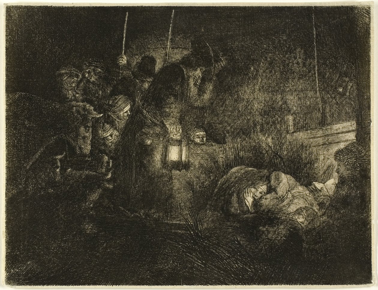 Hyrdernes tilbedelse: Et natstykke af Rembrandt van Rijn
