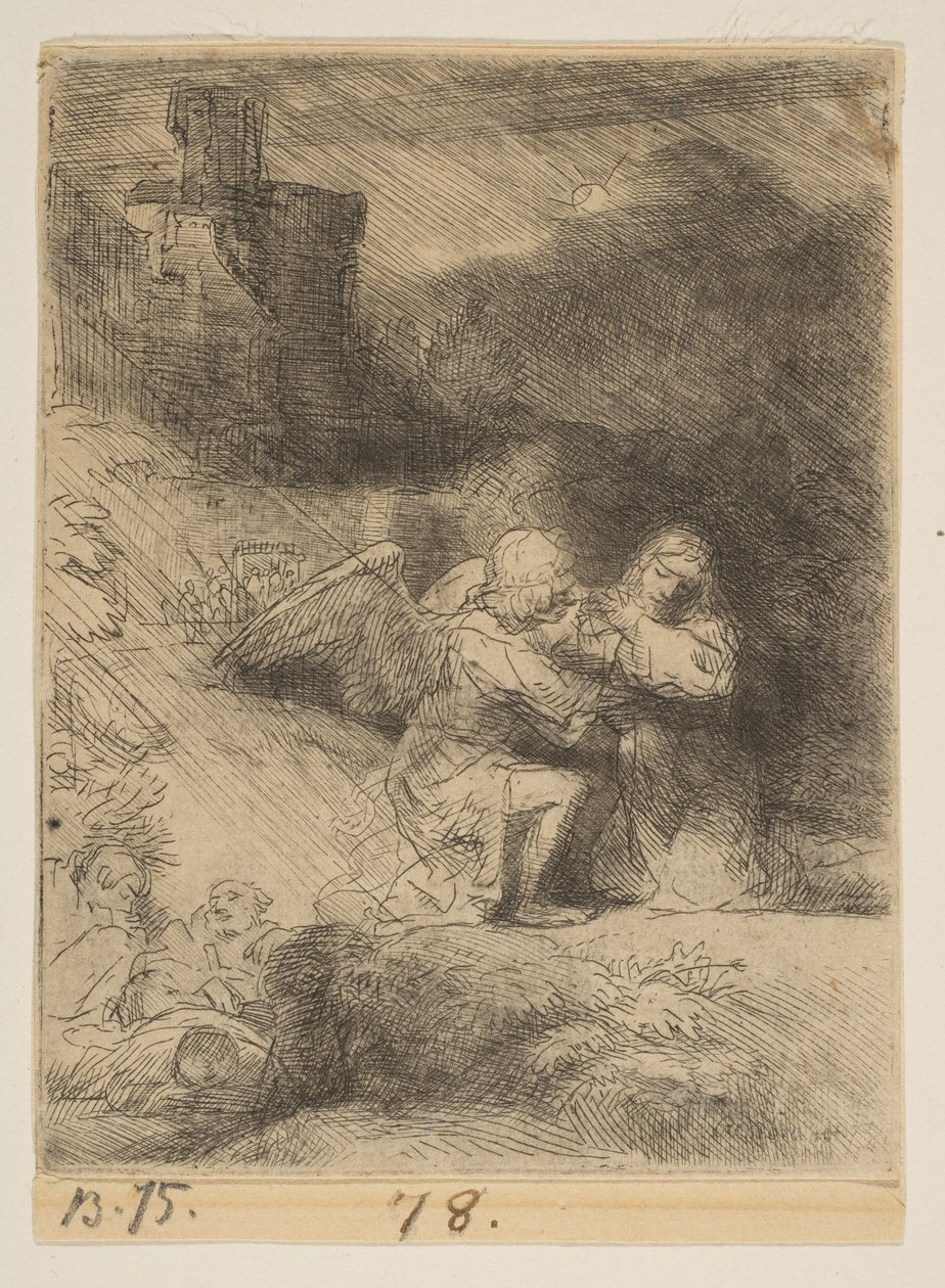 Kvalen i haven, ca. 1652. af Rembrandt van Rijn