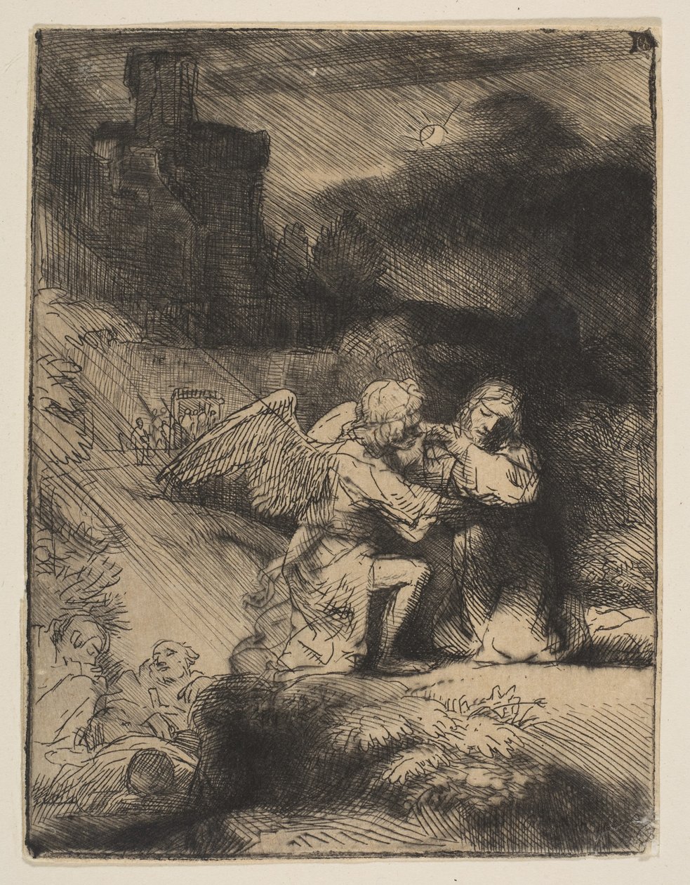 Kvalen i haven, ca. 1652. af Rembrandt van Rijn