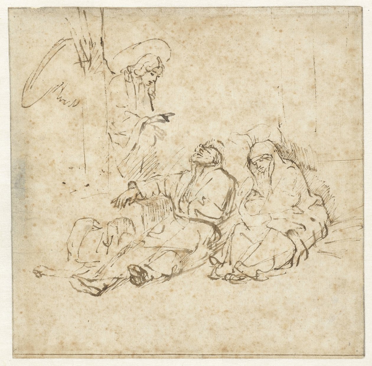 Englen, der viste sig for Josef i hans drøm af Rembrandt van Rijn