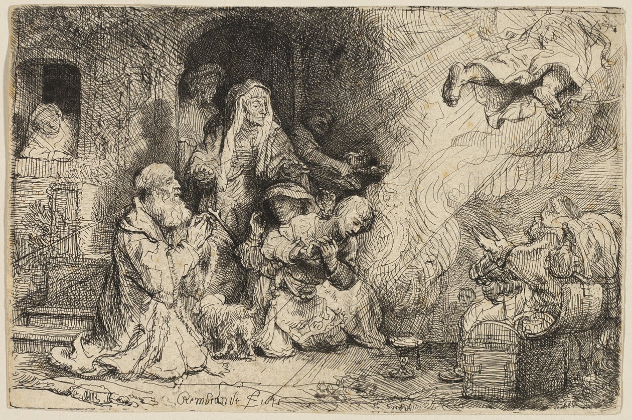 Englen afgår fra Tobias familie af Rembrandt van Rijn