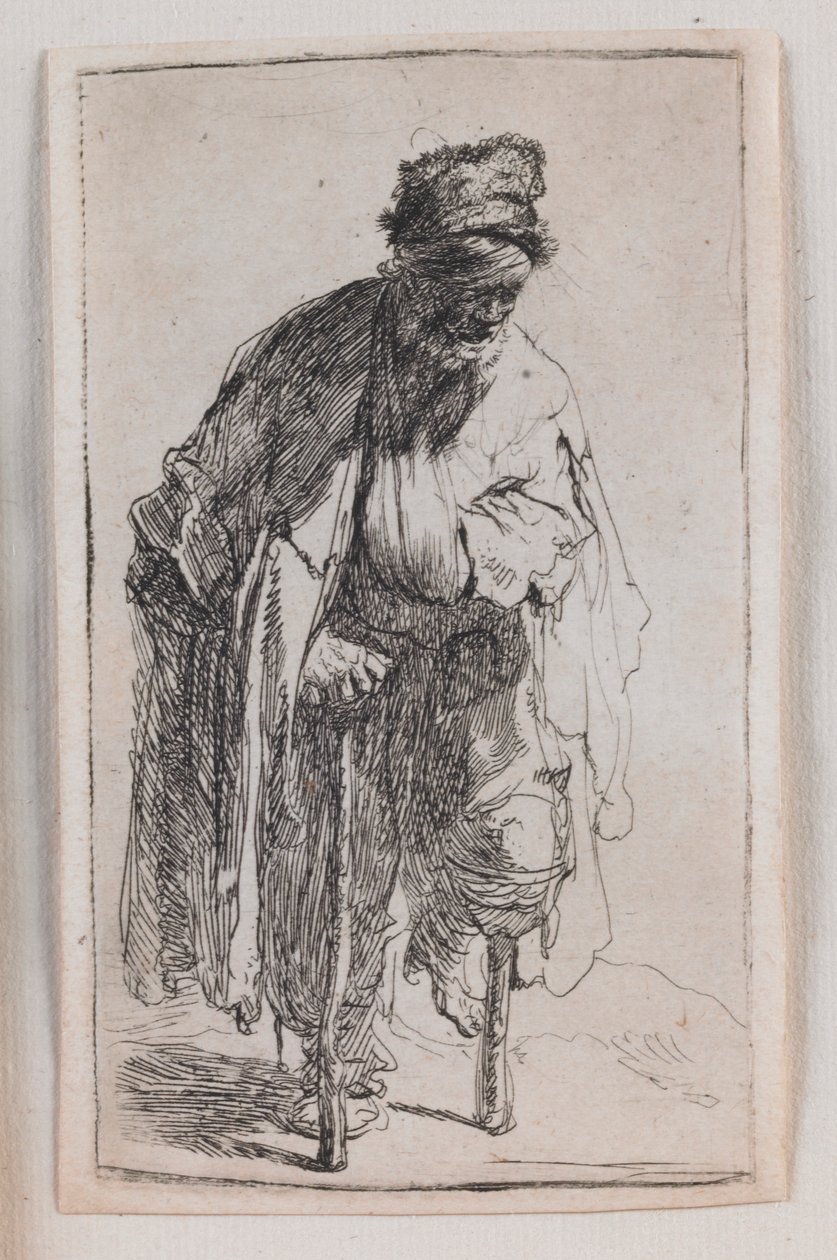 Tiggeren med et træben af Rembrandt van Rijn