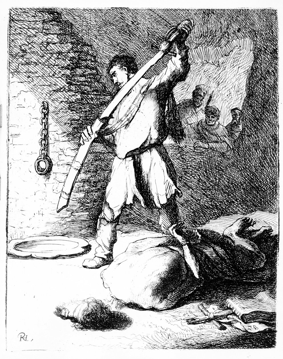 Halshugningen af Johannes Døberen, ca. 1627 af Rembrandt van Rijn