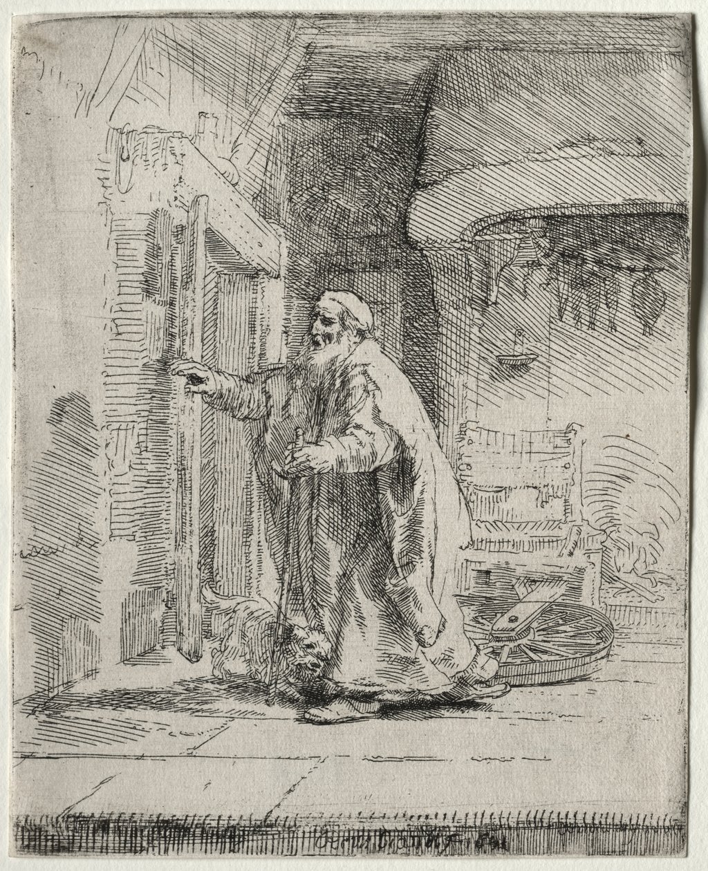 The Blindness of Tobit: The Larger Plate af Rembrandt van Rijn