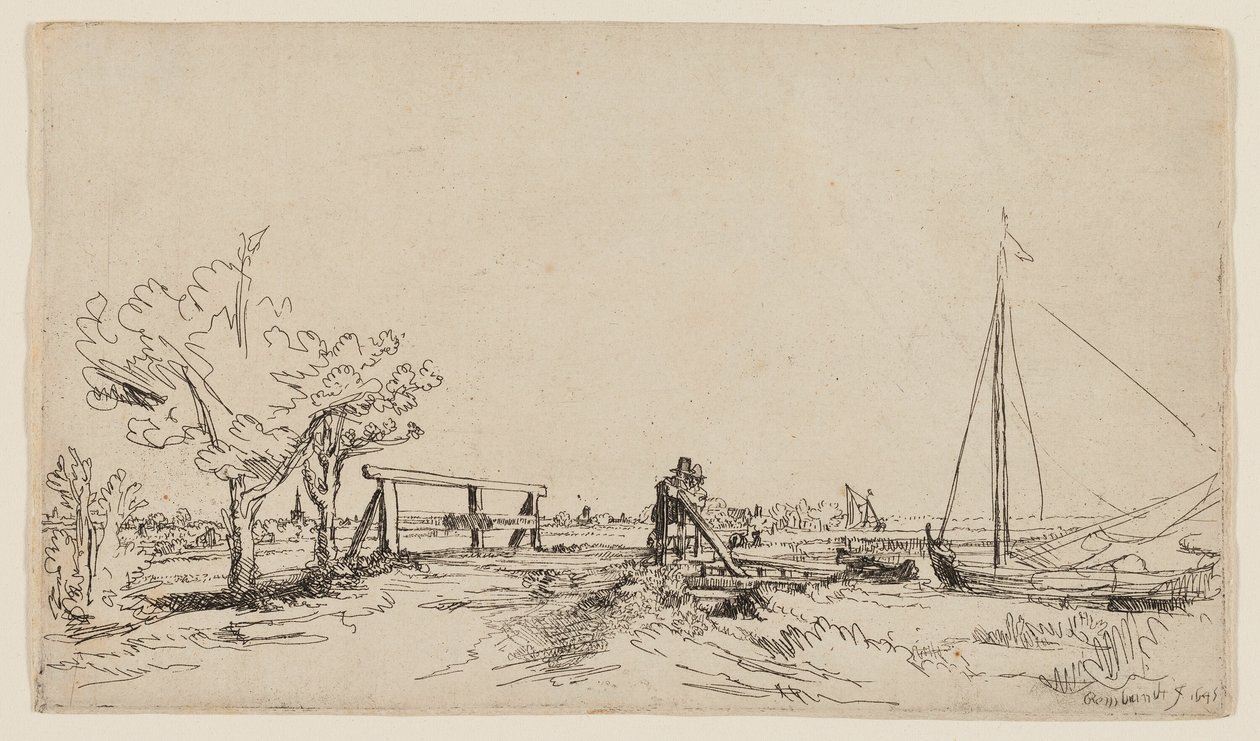 Broen ved Klein Kostverloren på Amstel af Rembrandt van Rijn
