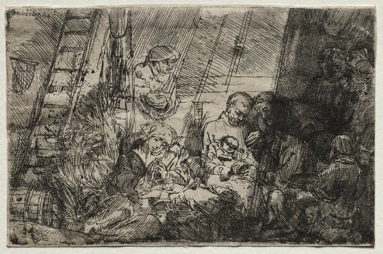 Omskæringen i stalden, 1654. af Rembrandt van Rijn