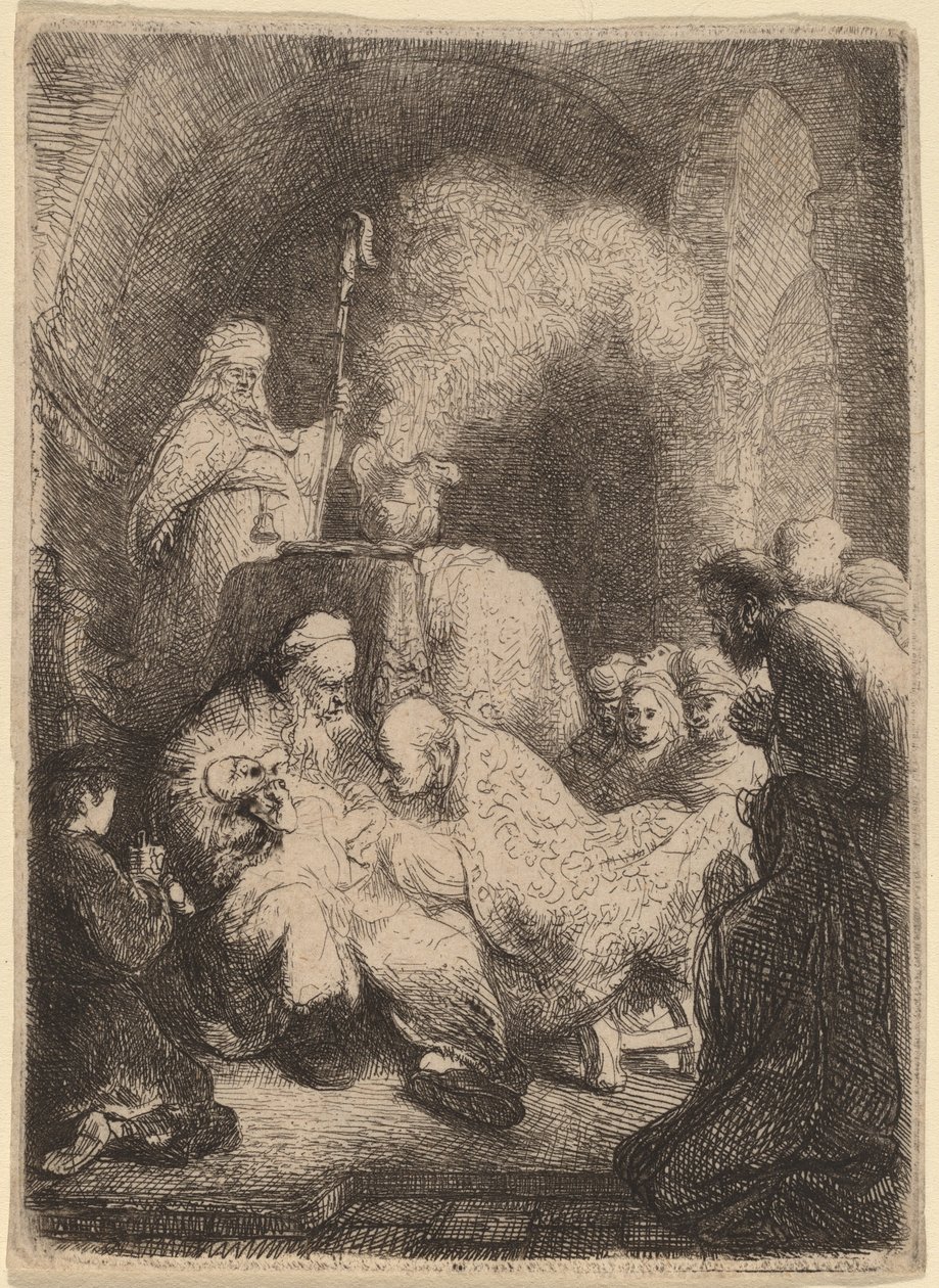 Omskæringen: Lille tallerken af Rembrandt van Rijn