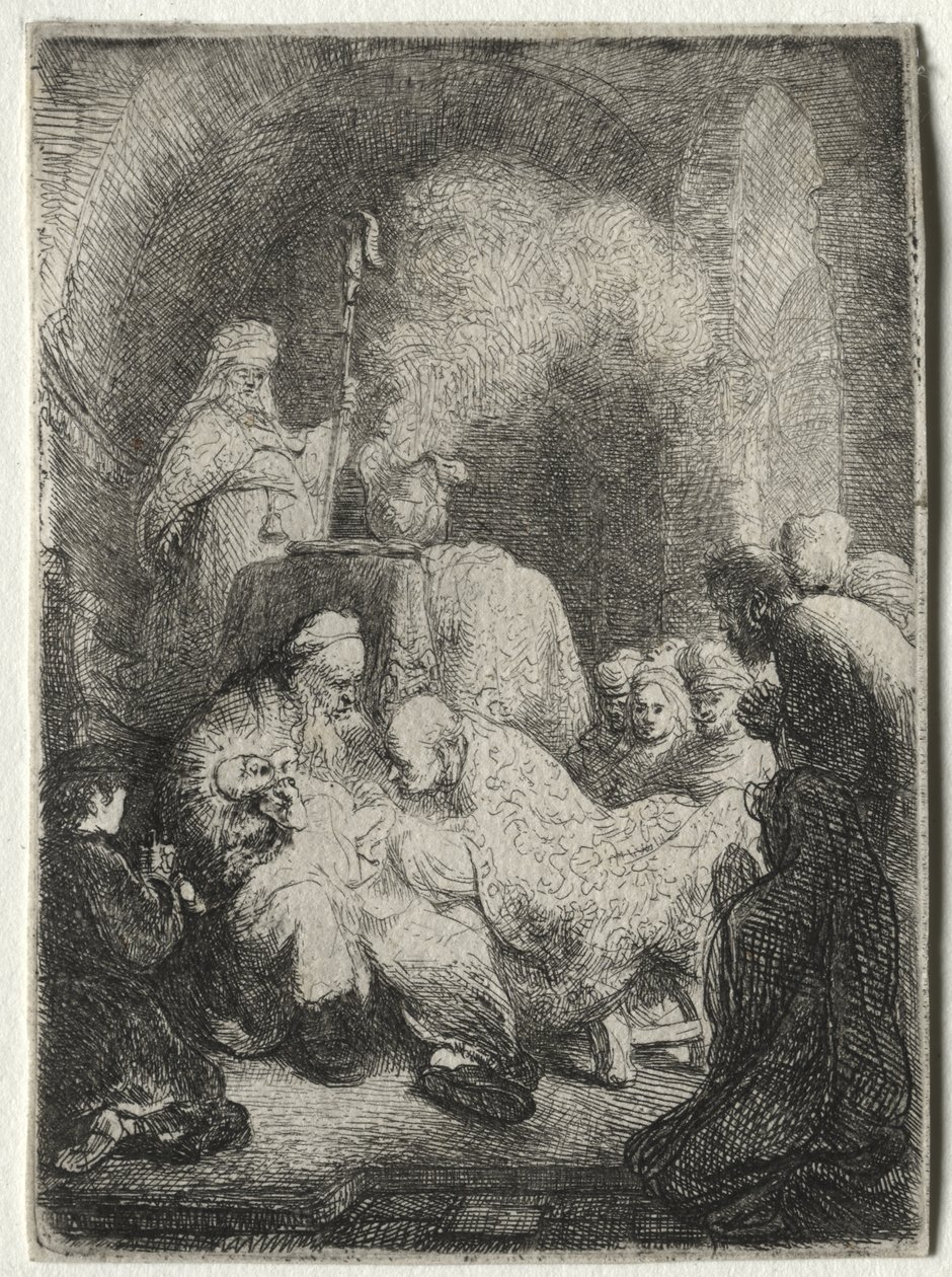Omskæringen: Lille tallerken af Rembrandt van Rijn